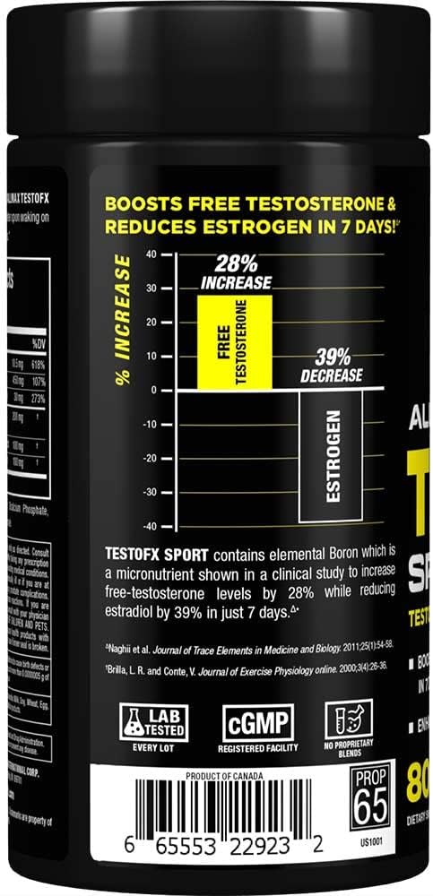 ALLMAX TESTOFX Sport - 80 Cápsulas - Fórmula de Apoyo a la Testosterona con Zinc, Vitamina B6 y Magnesio