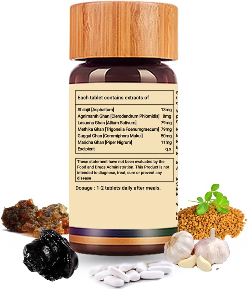 CholeSolve - Suplemento Ayurvédico para Mantener el Colesterol (Lipid Metabosilm Care) - 80 Comprimidos