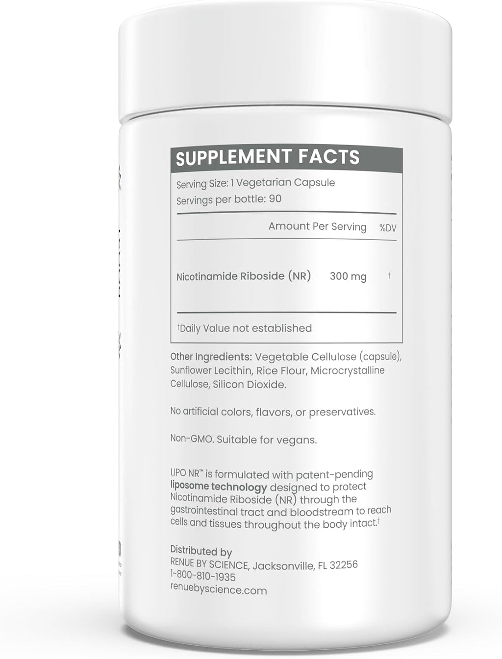 Renue By Science Nicotinamide Riboside 300mg Liposomal – 90 Cápsulas