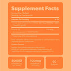 Sapling Vitamin D3 + K2 Vegano - 4000 UI D3 y 100 mcg K2 (MK-7) - Absorción de Calcio y Salud Ósea - 60 Cápsulas Blandas