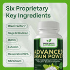 Advanced Brain Power – Apoyo para la Función Cerebral y Concentración (60 Cápsulas)