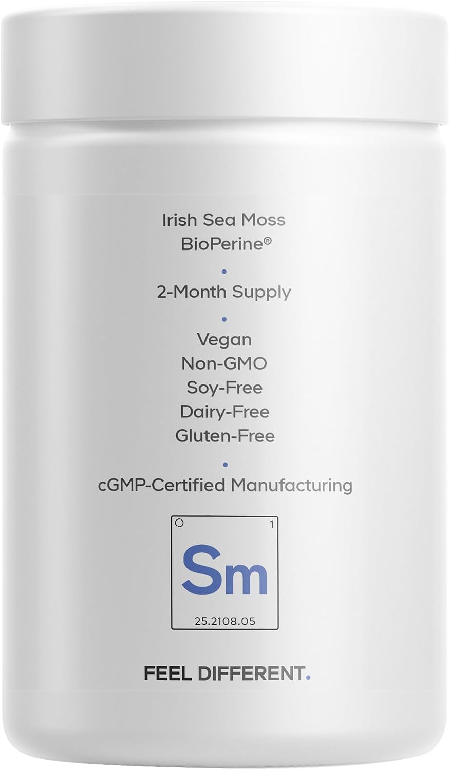 Codeage Raw Wildcrafted Irish Sea Moss Supplement, Spirulina Algae, Bladderwrack Seaweed, Burdock Root, Black Pepper, Vegan, Non-GMO, 120 Capsules