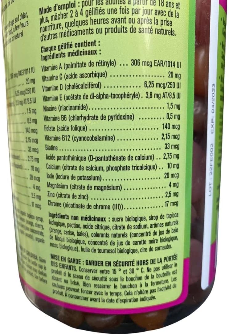Kirkland Signature Gominolas Multivitamínicas para Adultos, 250 gominolas