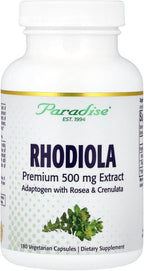 Paradise Herbs Rhodiola Rosea Extracto 500 mg – 180 Cápsulas Vegetarianas