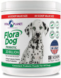 Vital Planet Flora Dog Probióticos en Polvo para Perros - 20 Mil Millones de UFC - 60 Dosis