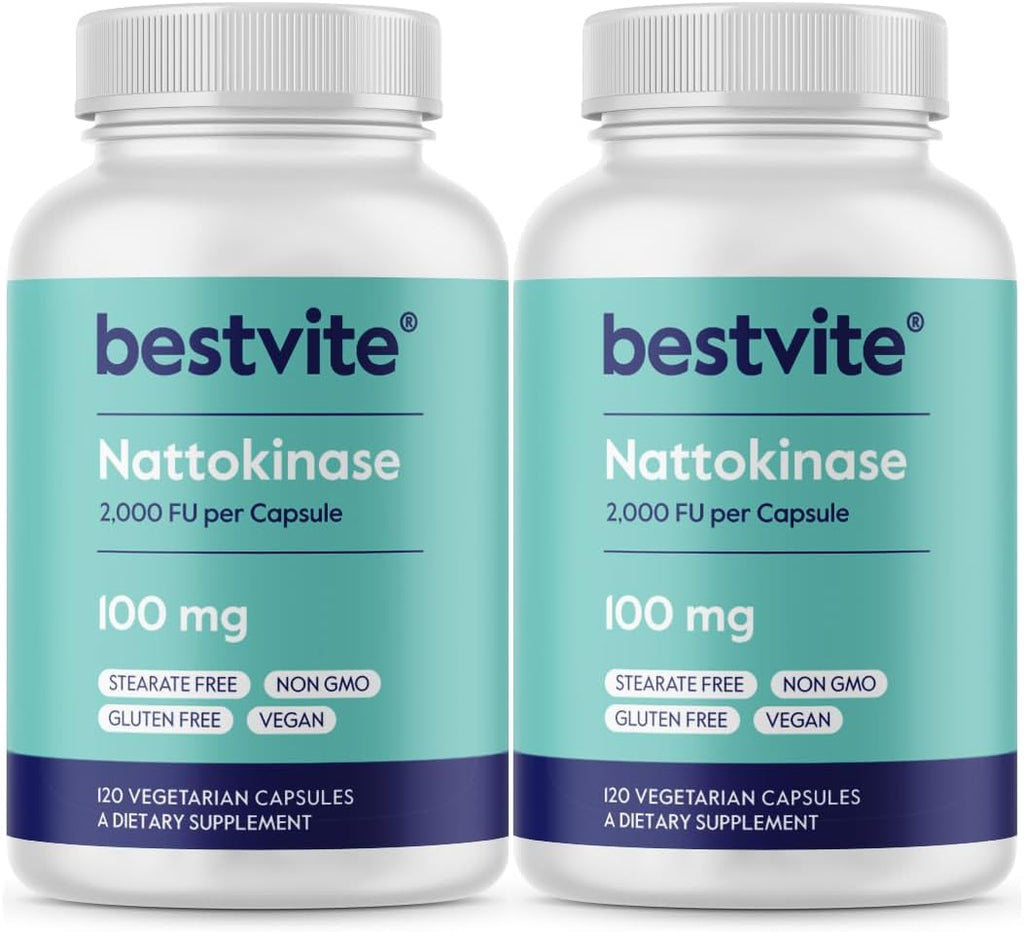 BESTVITE Nattokinasa 100mg (2000 FU) - 120 Cápsulas Vegetarianas