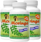 Sunshine Naturals Moringa - Suplemento Dietético, 120 cápsulas (Paquete de 5)