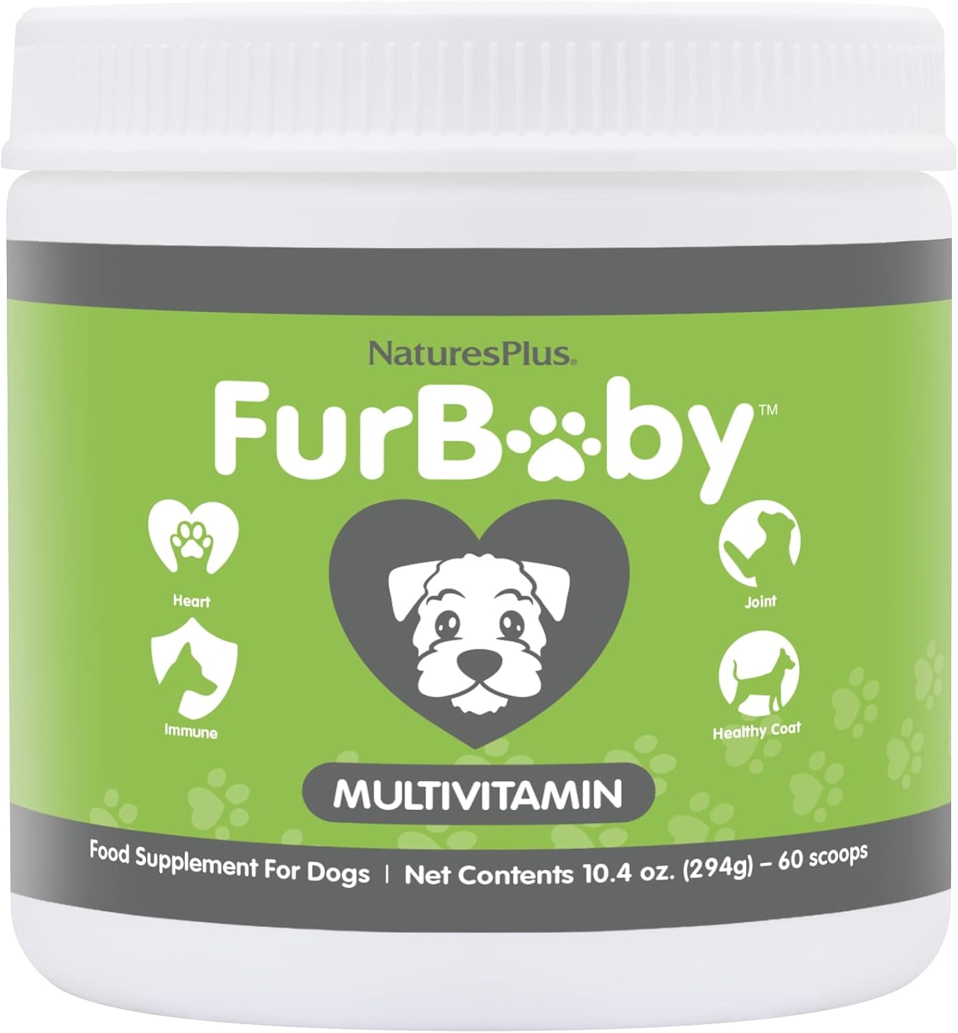 NaturesPlus FurBaby Multivitamínico para Perros - 295 g (60 dosis)