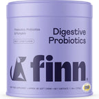 Finn Probióticos Digestivos para Perros - Calabaza y Prebióticos - 90 Masticables - 6 Cepas, 3 Mil Millones UFC