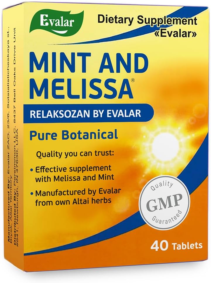 Evalar Relaksozan Melisa y Menta - 40 Comprimidos