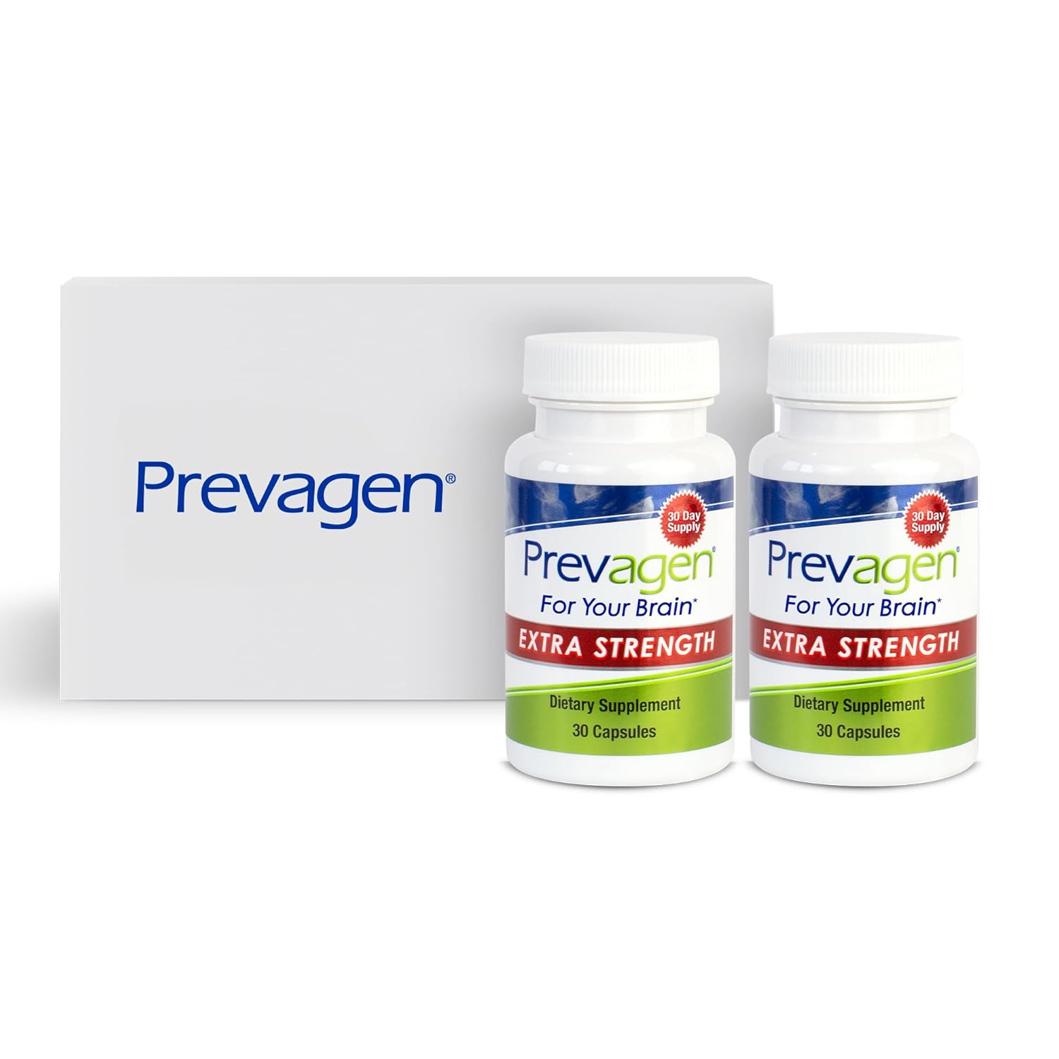 Prevagen Extra Strength - 30 Cápsulas (Paquete de 2) | Formulado para tu Cerebro | 20 mg de Apoaequorina más Vitamina D3