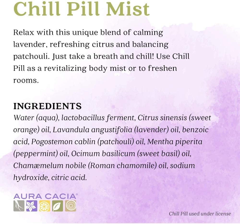 Aura Cacia Ess Sol Mist Chill Pill 2 Fl Oz