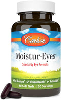 Carlson - Moistur-Eyes, Specialized Eye Formula, Promotes and Maintains Normal Eye Moisture, 90 Soft Gels