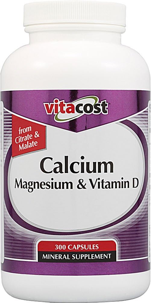 Vitacost Calcium, Magnesium & Vitamin D – 300 Capsules