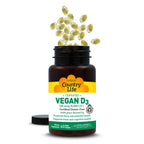 Country Life Vegan D3 5000 UI – Vitamina D3 Vegana de Liquen – 60 Cápsulas Blandas