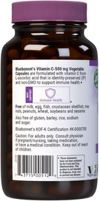 Bluebonnet Nutrition Vitamina C 500 mg - 180 Cápsulas Vegetales