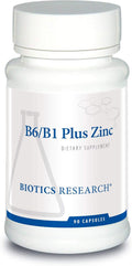 Biotics Research B6 B1 Plus Zinc, 90 Cápsulas - Formas Activas de Vitaminas B6, B1 y Zinc