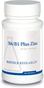 Biotics Research B6 B1 Plus Zinc, 90 Cápsulas - Formas Activas de Vitaminas B6, B1 y Zinc