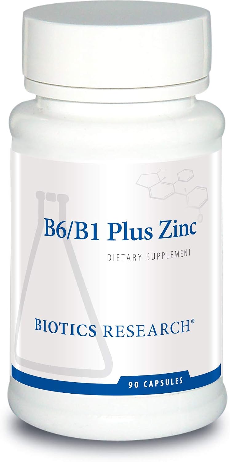 Biotics Research B6 B1 Plus Zinc, 90 Cápsulas - Formas Activas de Vitaminas B6, B1 y Zinc