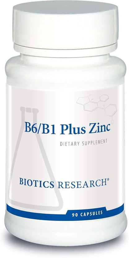 Biotics Research B6 B1 Plus Zinc, 90 Cápsulas - Formas Activas de Vitaminas B6, B1 y Zinc – Image 1
