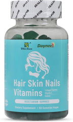 Wins Town Gominolas para Cabello, Piel y Uñas, 60 Ct, Vegano, Sabor Fresa