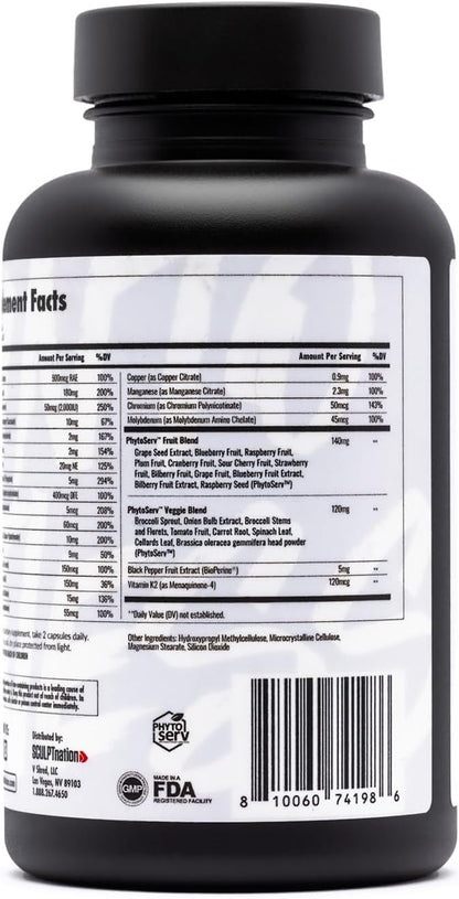 Sculpt Nation Multivitamínico Diario – Apoyo – Magnesio: interviene en el metabolismo energético y en la función – Image 5