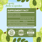 Amla Cápsulas Orgánicas (Phyllanthus Emblica) – 120 Cápsulas | Superalimento Antioxidante Natural