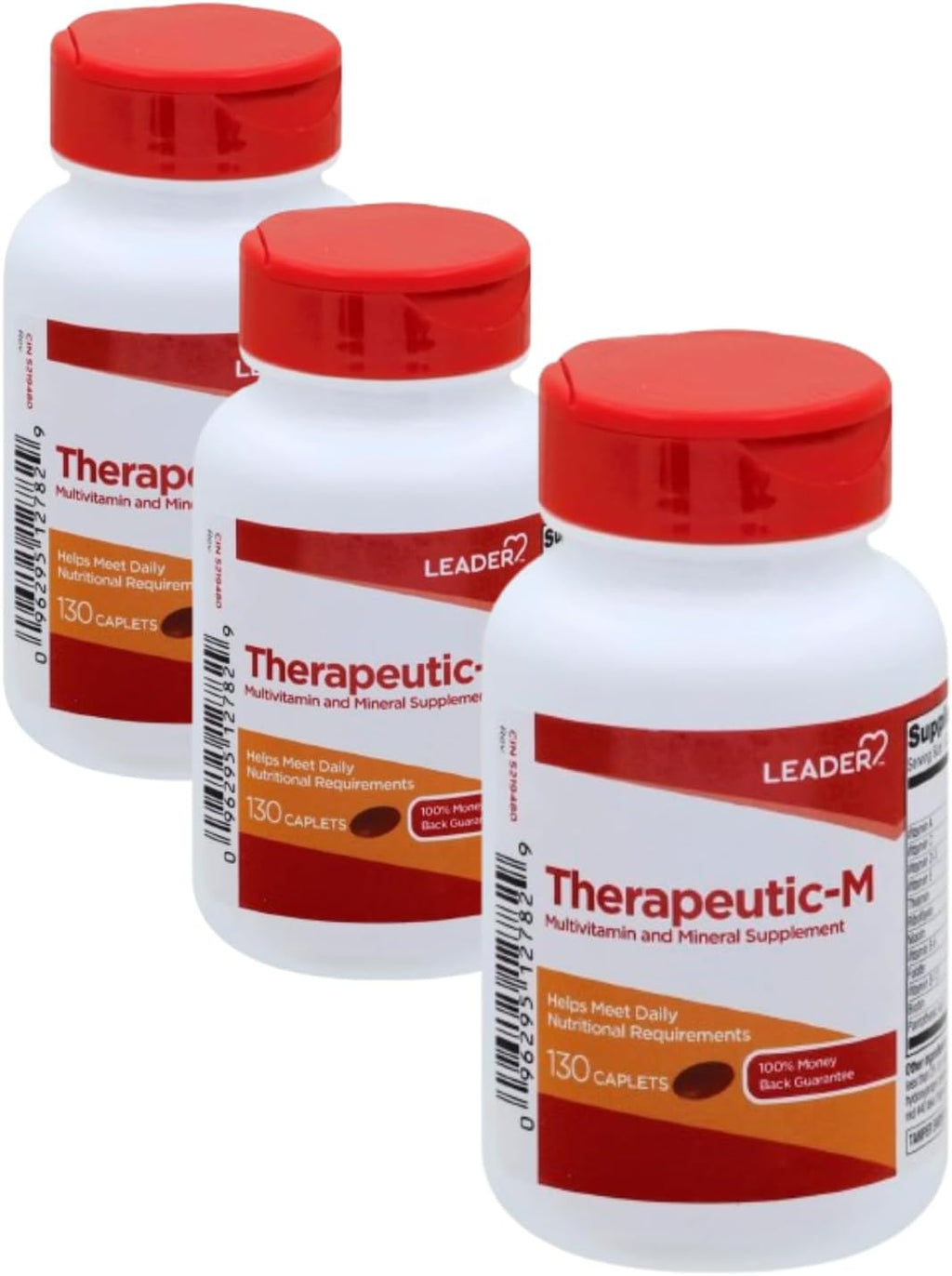 Leader Therapeutic-M Multivitamínico y Mineral, 130 Comprimidos (Pack de 3)