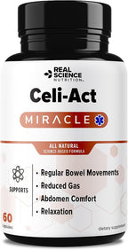Real Science Celi-Act – Complemento para la Salud Digestiva con Vinitrox y GABA, 60 Cápsulas