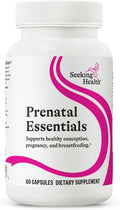 Seeking Health Prenatal Essentials, 60 cápsulas - Suplemento prenatal con B12 y K2