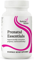 Seeking Health Prenatal Essentials, 60 cápsulas - Suplemento prenatal con B12 y K2