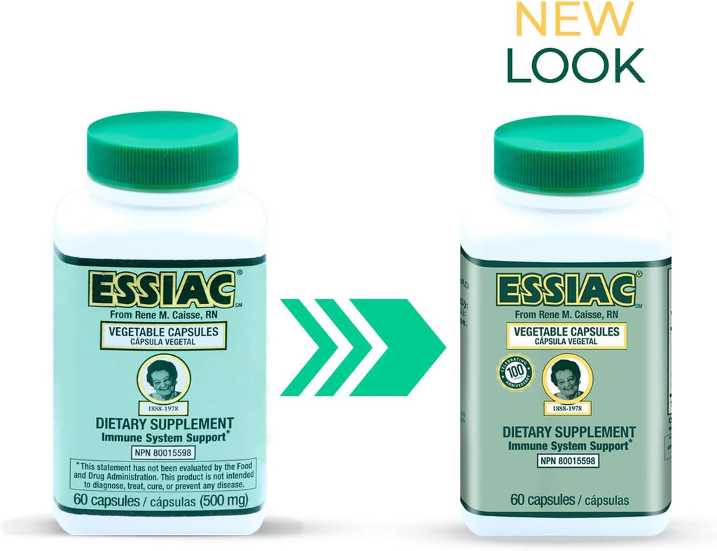 ESSIAC Tea Cápsulas de Extracto Herbal Natural - 60 Cápsulas
