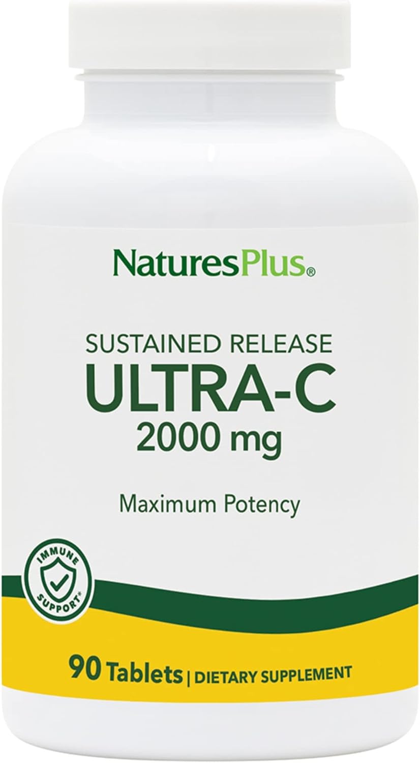 NaturesPlus Ultra C con Escaramujo, 2000 mg, 90 comprimidos vegetales - Liberación Sostenida