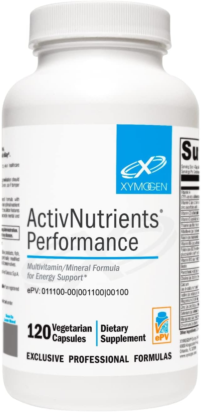 XYMOGEN ActivNutrients Performance - Multivitamínico y Multimineral con Vitaminas B Activas y Minerales Quelados - 120 Cápsulas Vegetarianas