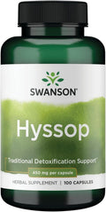 Hisopo (Hyssopus officinalis) 450 mg, 100 Cápsulas - Swanson