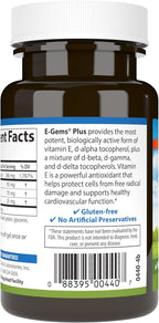 Carlson E-Gems Plus Natural Vitamin E 400 IU, 50 Soft Gels