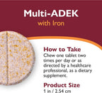 Celebrate Vitamins Multi ADEK Masticable con Hierro 60mg - Multivitamínico Diario para Cirugía Bariátrica - Sabor Uva (60 Comprimidos)