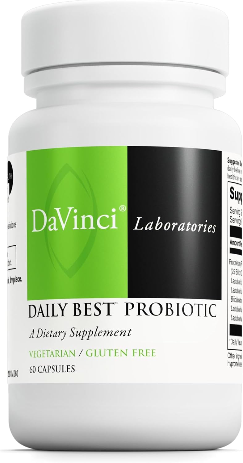 DAVINCI Labs - Daily Best Probiotic - Complemento alimenticio - Vegano - Sin gluten - 60 cápsulas