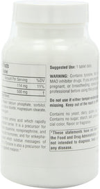 Source Naturals L-Tyrosine 500mg Free Form Amino Acid - 100 Tablets (Pack de 3)