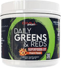 Daily Greens and Reds - Super Greens Powder con Probióticos y Adaptógenos (Peach Berry)
