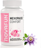 Novafun Menopause Relief Capsules for Women, with Novasoy Soy Isoflavone, Black Cohosh, Passion Flower, Vitex, Vitamin B6, B12, Magnesium (60 cápsulas)