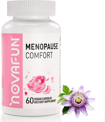 Novafun Menopause Relief Capsules for Women, – Isoflavonas de soja (Novasoy): Compuestos vegetales que actúan de – Image 1