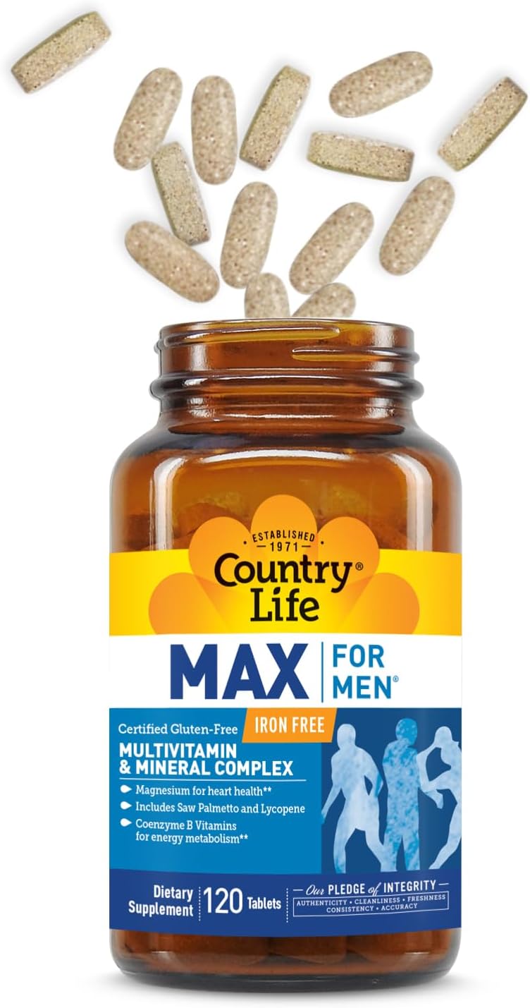 Country Life Max para Hombres Multivitamínico - 120 Comprimidos Vegetarianos