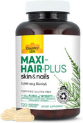 Country Life Maxi-Hair Plus - Biotina 5000 mcg para Cabello, Piel y Uñas - 120 Cápsulas Vegetales