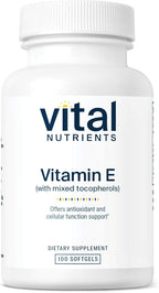 Vital Nutrients Vitamina E con Tocoferoles Mixtos, 400 UI, 100 Cápsulas Blandas