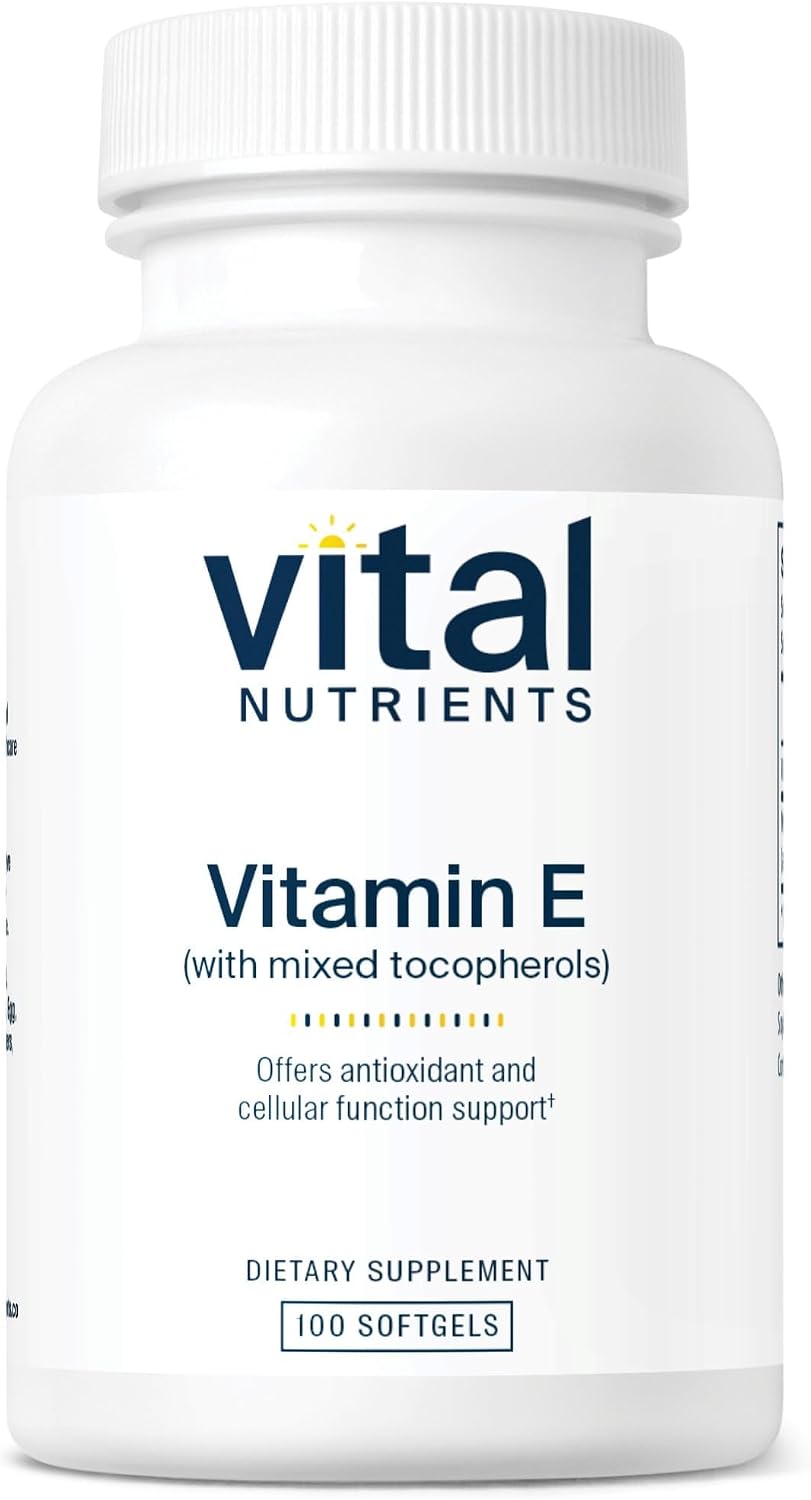 Vital Nutrients Vitamina E con Tocoferoles Mixtos, 400 UI, 100 Cápsulas Blandas