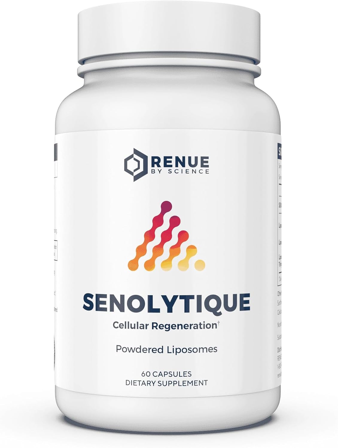 Renue By Science Senolytique Suplemento Senolítico | 60 Cápsulas con Fisetina (35 mg), Quercetina (78 mg) y Espermidina (3 mg) por ración | Fórmula Liposomal | Fabricado en EE. UU. y probado por terceros