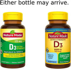 Nature Made Extra Strength Vitamina D3 5000 IU (125 mcg), 90 cápsulas blandas
