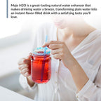 BioTrust Mojo H2O Gotas Saborizantes de Agua Naturales con Vitaminas B y Electrolitos, Sin Azúcar, Sabor Sandía y Fresa, Pack de 4