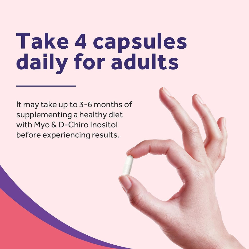 Doctor's Recipes Inositol para Mujeres - Myo-Inositol y D-Chiro Inositol 2050mg, 120 Cápsulas Veganas
